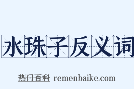 水珠子反义词是什么意思的图片